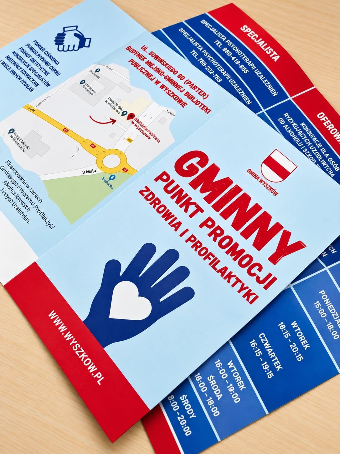 Ulotki Gminnego Punktu Promocji Zdrowia i Profilaktyki w Wyszkowie